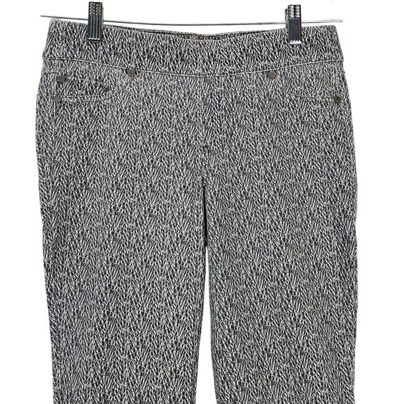 Liverpool Black White Plaid Stretch Leggings 4 Pull on Activewear Casual Pants - Picture 4 of 9